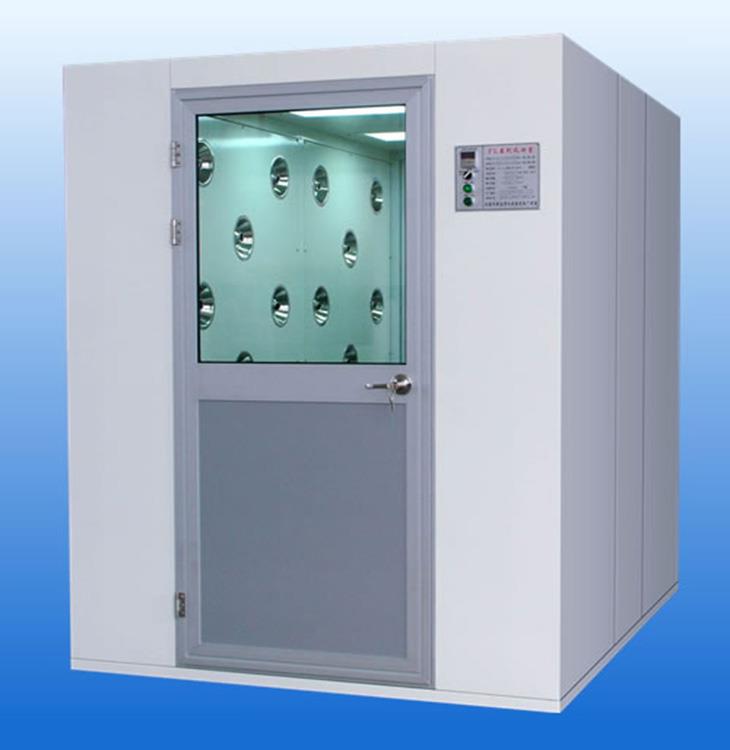 Exterior view of a High Efficiency Automatic Movable Air Shower Clean Room, featuring a sleek, modern design with durable construction for laboratory furniture applications. Exterior view of a High Efficiency Automatic Movable Air Shower Clean Room, featuring a sleek, modern design with durable construction for laboratory furniture applications.
