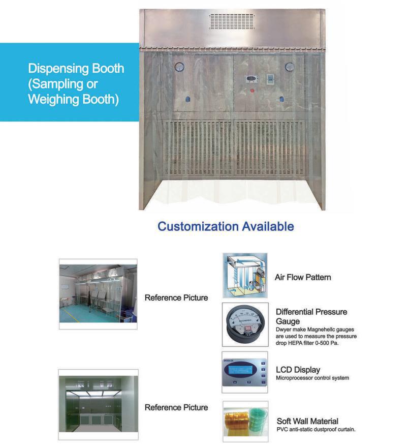 Back view of Boka Horizontal Laminar Air Flow Cabinet for Pharmaceutical Clean Room and product details
