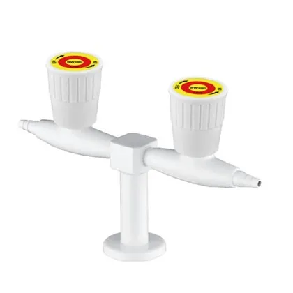 Dual-Outlet Laboratory Gas Valve – Double Port Gas Cock For Lab Bench & Fume Hood