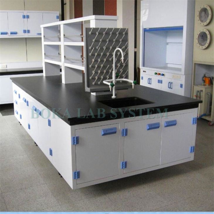 Acid Resistant PP Lab Table with Sink in Laboratory Furniture
